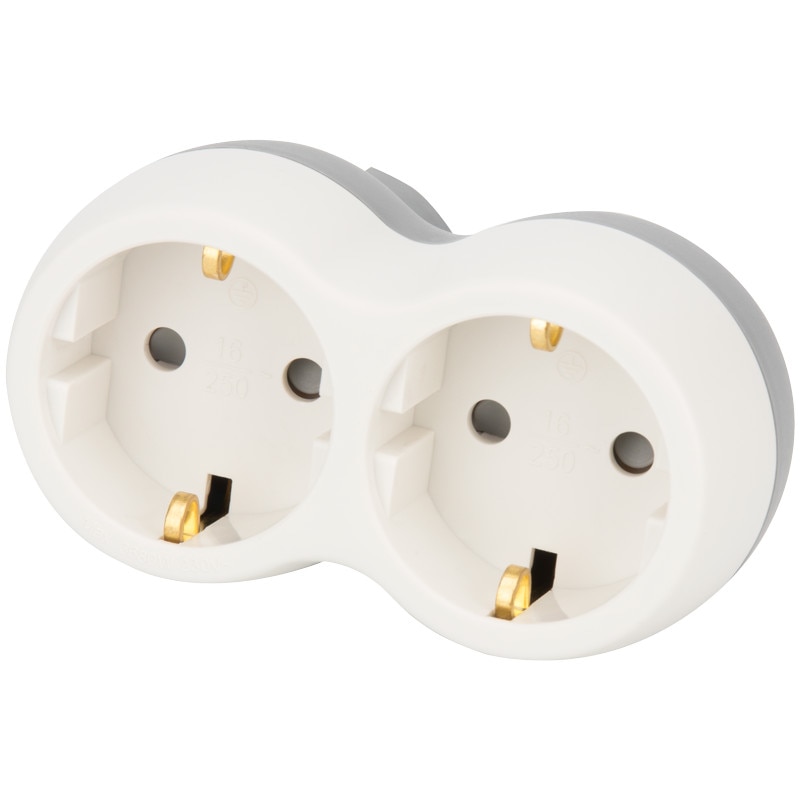 Derivatie multipla de prize,gri alb TND2