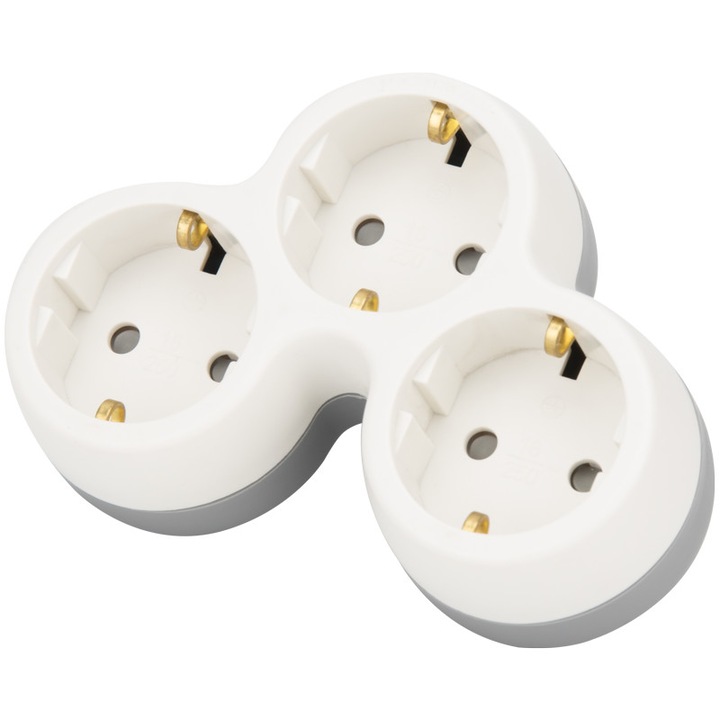 Derivatie multipla de prize, gri alb TND3