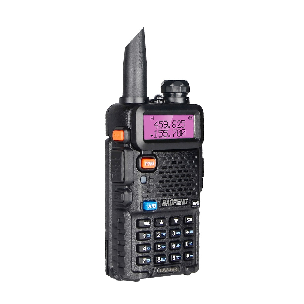 Statie radio portabila de tip Walkie-Talkie BAOFENG, UV-5R, 5W, Distanta operare 10 km, VHF si UHF, Negru