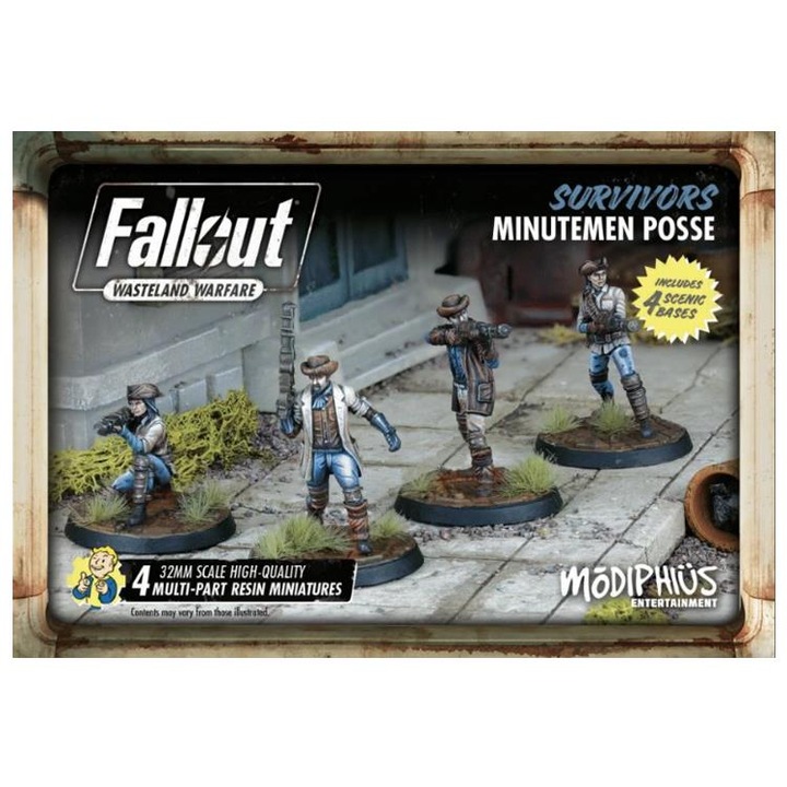 Set 4 Figurine Fallout Wasteland Warfare Survivors Minutemen Posse