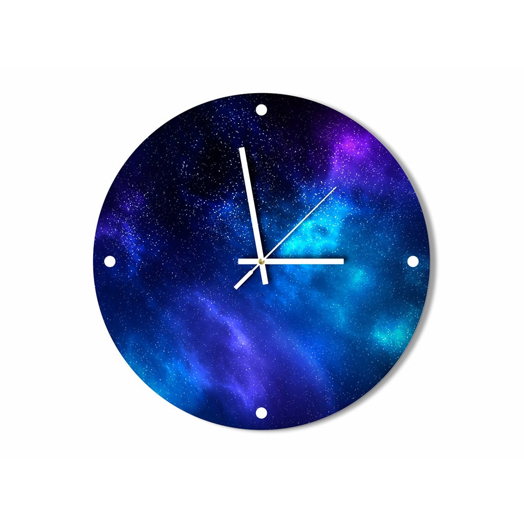 Ceas perete, Folina, Galaxy, albastru, 30 cm diametru