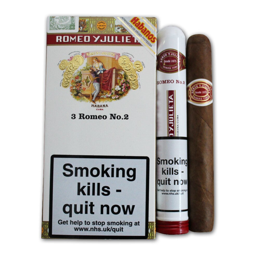 Cutie Trabucuri Romeo y Julieta Romeo No. 2 Tubos (3 bucati/cutie)