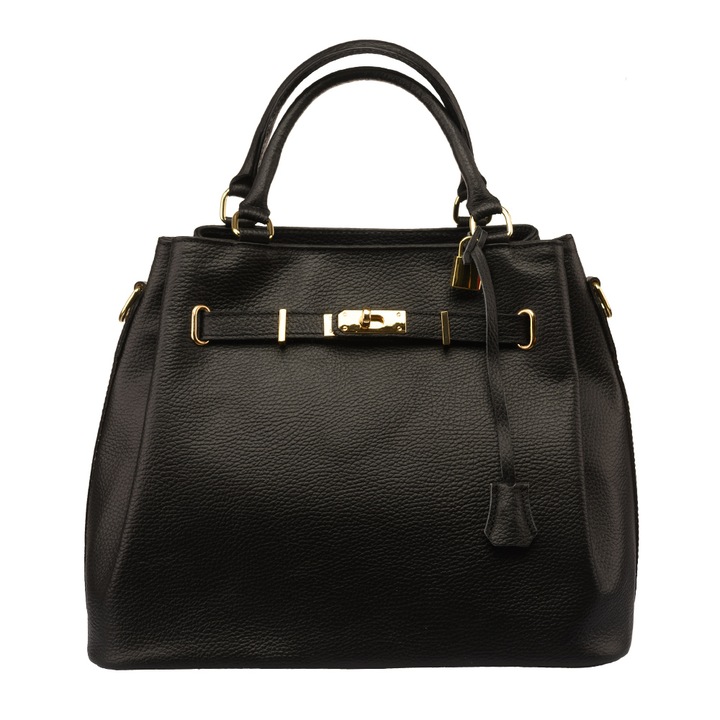 Toro Nero Odyssey női táska, bőr, fekete