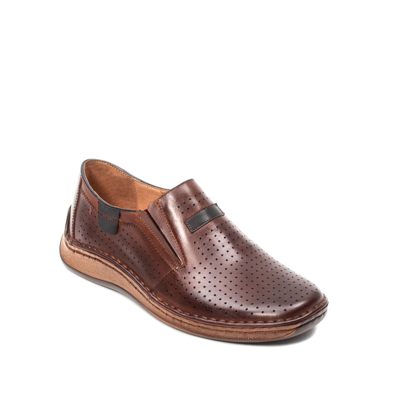 Pantofi barbati vara casual, piele naturala, LFX 595 8659, Coniac