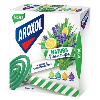 Spirale impotriva tantarilor Aroxol Natura - 10 spirale/pachet Spirale impotriva tantarilor Aroxol Natura - 10 spirale/pachet