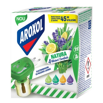 Aparat Electric impotriva tantarilor Aroxol Natura 22.5 ml Aparat Electric impotriva tantarilor Aroxol Natura 22.5 ml