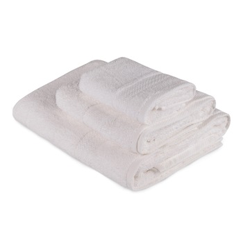 Set 3 prosoape, Hobby , Alb , Bumbac 100% Set 3 prosoape, Hobby , Alb , Bumbac 100%