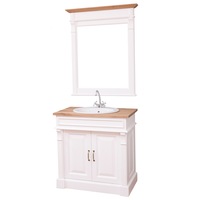 dulap baie blat stejar cu un lavoar si oglinda mica lavoar inlcus in pret culoare top natural culoare corp albdublu color 100 lemn masiv 202x93x51 cm imagen 21_0_
0