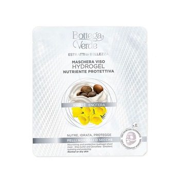 Masca Hydrogel nutritiva, pentru ten uscat si normal, cu unt de shea si ulei de primula de seara - Estratti di Bellezza, 1 B, Bottega Verde Masca Hydrogel nutritiva, pentru ten uscat si normal, cu unt de shea si ulei de primula de seara - Estratti di Bellezza, 1 B, Bottega Verde