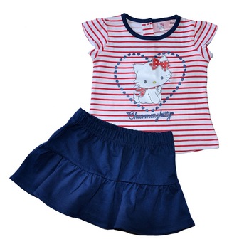 Set tricou cu fusta Charmmy Kitty albastru marin, 86 cm, 23 luni Set tricou cu fusta Charmmy Kitty albastru marin, 86 cm, 23 luni
