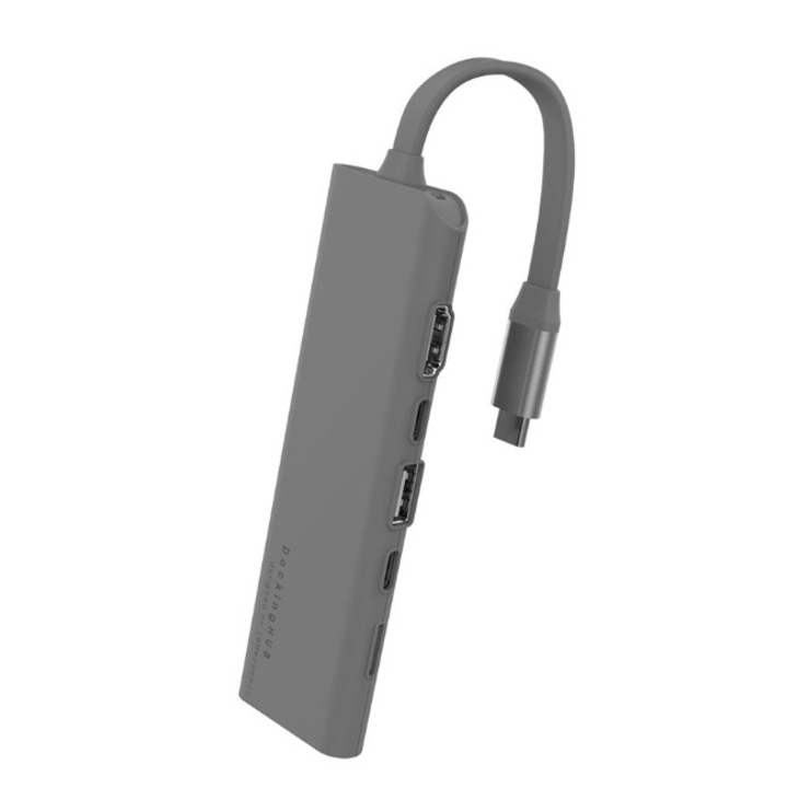 USB Хъб Allocacoc Dockinghub 10827GY USB-C, Сив