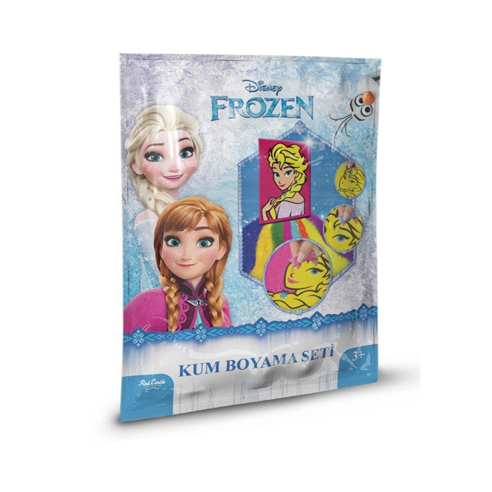 Set creativ pictura cu nisip colorat, Frozen - Elsa, Disney, 1 plansa 16,5 x 23,5 cm, 7 tuburi nisip multicolor, 1 betisor, 1 folie protectie, + 3 ani
