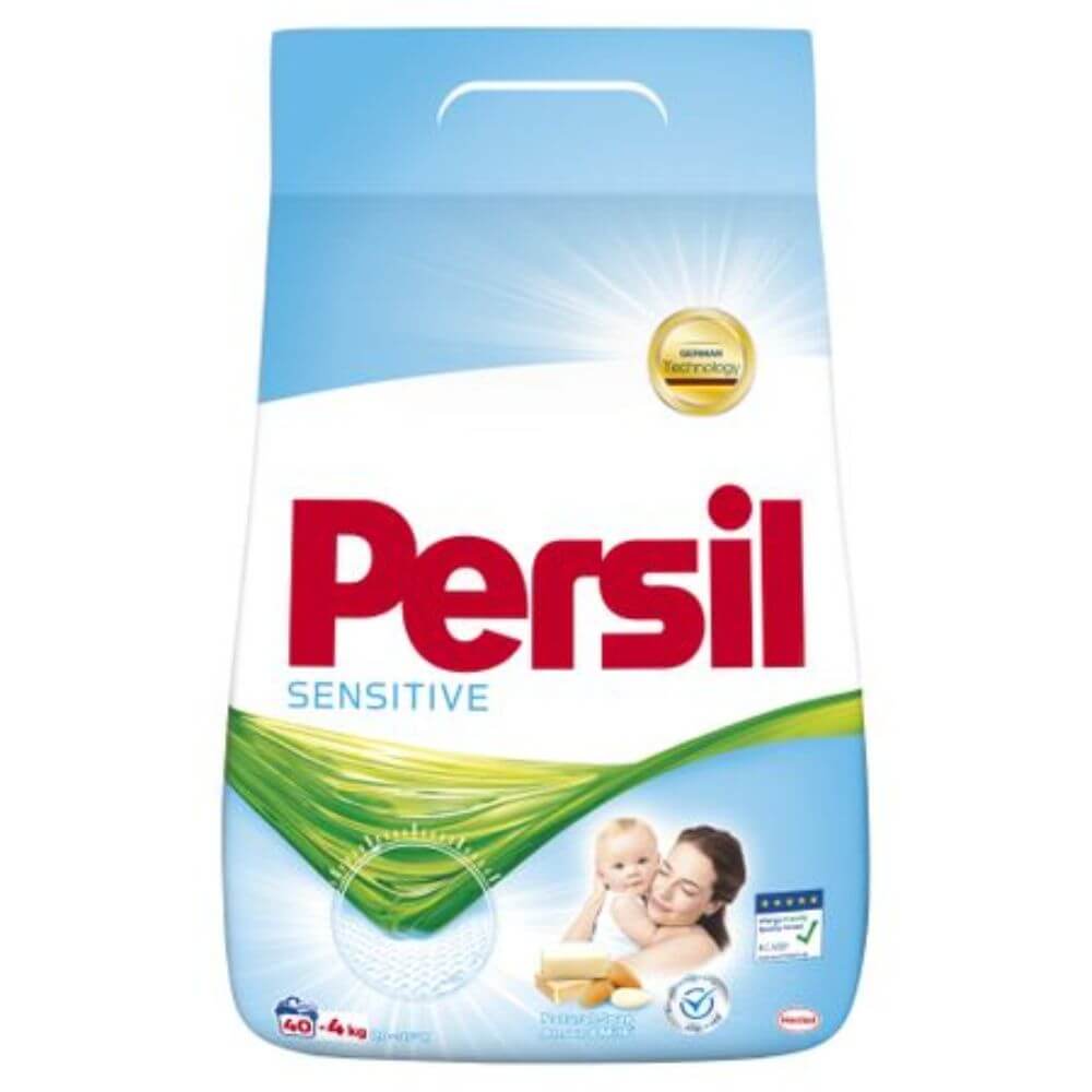 Detergent Pudra Rufe Persil Sensitive, 4 Kg pentru 40 Spalari, Parfum Fresh, Articole Curatenie