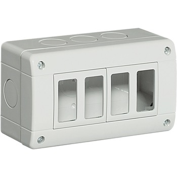 Doza Aparat Aplicata Ip40 4M Gri - Bticino Matix Doza Aparat Aplicata Ip40 4M Gri - Bticino Matix