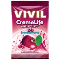 Bomboane cremoase fara zahar cu aroma de cirese Vivil, 110g