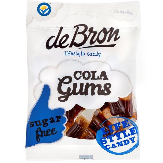 Jeleuri gumate cu aroma de cola, fara zahar si fara gluten Debron, 100g