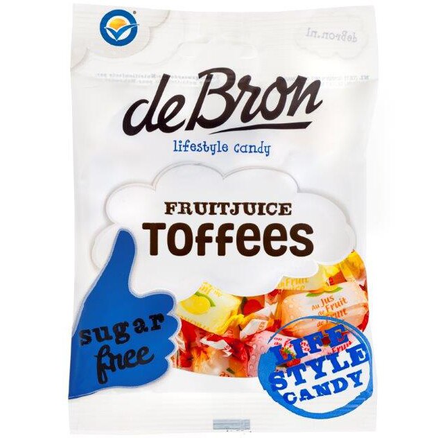 Caramele moi cu aroma de fructe, fara zahar si fara gluten Debron, 90g
