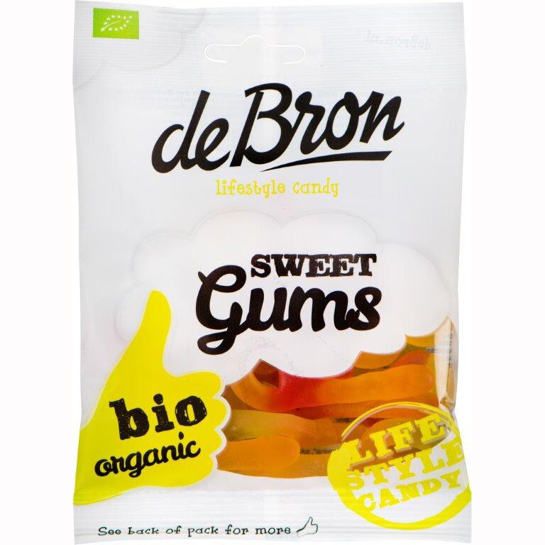 Jeleuri gumate dulci cu aroma de fructe BIO Debron, 75g