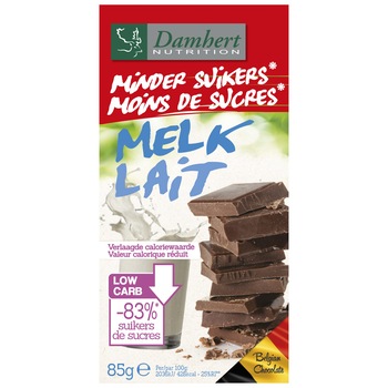 Ciocolata cu lapte fara zahar cu tagatoza Damhert, 85g Ciocolata cu lapte fara zahar cu tagatoza Damhert, 85g