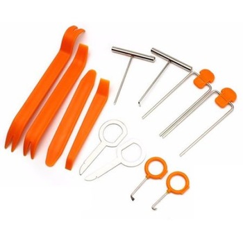 Set 12 instrumente pentru demontat interior auto, radio, fete de usa, panou de bord Set 12 instrumente pentru demontat interior auto, radio, fete de usa, panou de bord