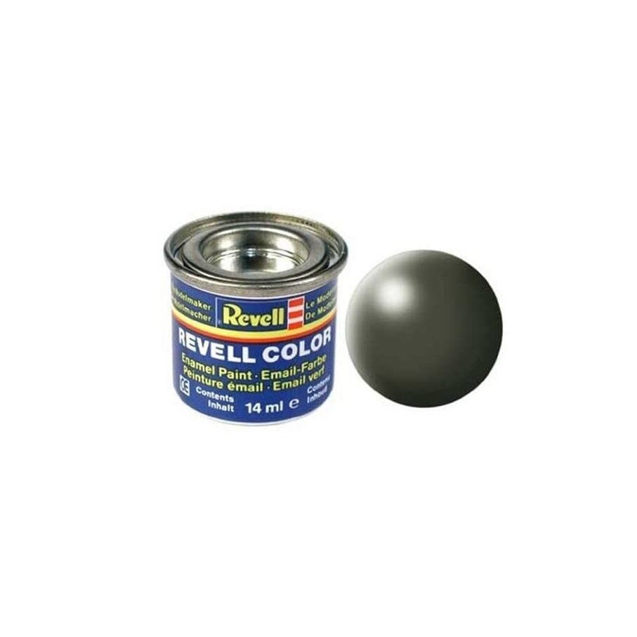 Vopsea verde masliniu matasos pentru modelism Revell 14 ml