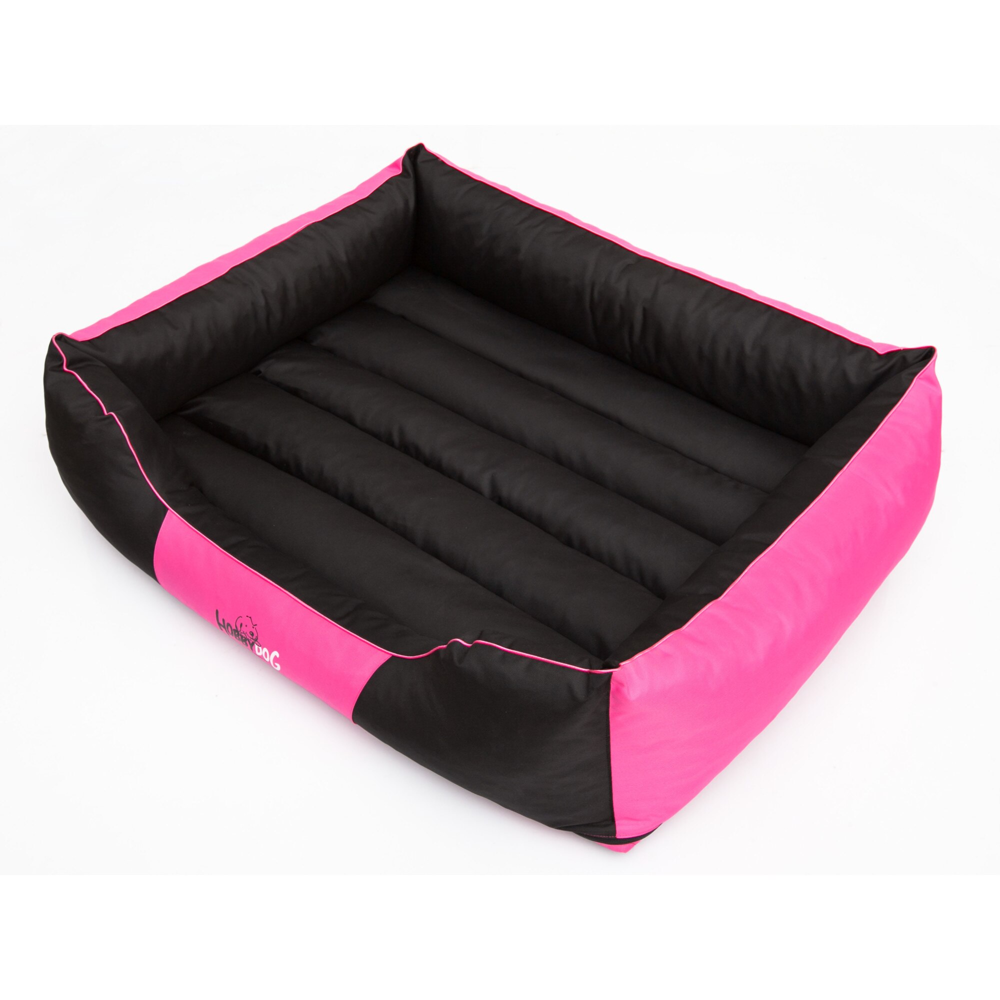 Culcus pentru animale, Hobbydog, 2XL, Negru/Roz, 110x90 cm