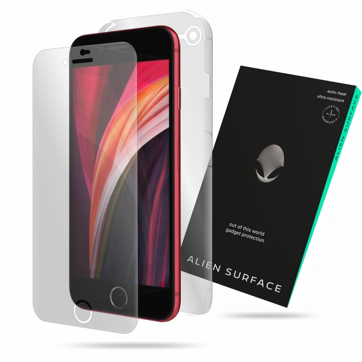 Alien Surface képernyővédő, Apple iPhone SE (2020) kompatibilis, hátlaphoz, oldalakhoz