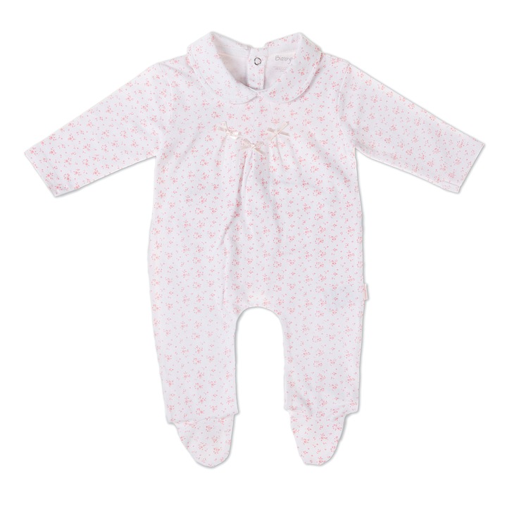 Salopeta Babybol fetita, imprimeu flori roz