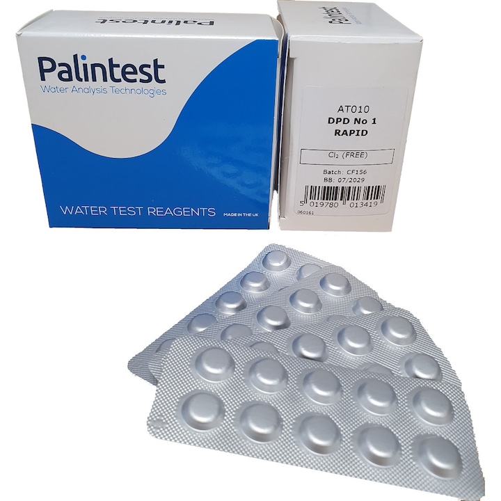 Palintest DPD nr 1 klór teszt tabletták, Pooltester kézikönyvhöz, 250 db