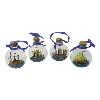 Set vaporase Sea Club in sticla, 4 bucati, Ø 6cm, H 7.5cm Set vaporase Sea Club in sticla, 4 bucati, Ø 6cm, H 7.5cm