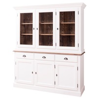 bufet cu 6 usi 3 sertare culoare top maro culoare exterior alb culoare interior maro dublu color 100 lemn masiv imagen 9_0_
0