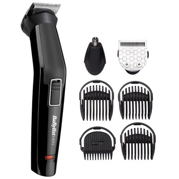Aparat de tuns si ras BaByliss MT725E 6in1 Multi Trimmer, 6 accesorii, 2 capete, Negru Aparat de tuns si ras BaByliss MT725E 6in1 Multi Trimmer, 6 accesorii, 2 capete, Negru