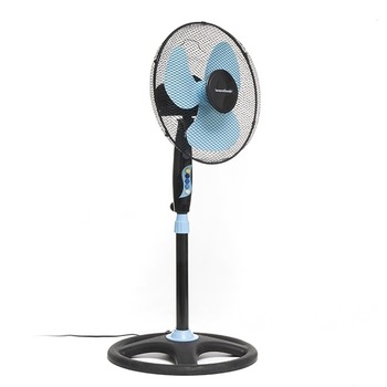Ventilator InnovaGoods, 3 viteze, inaltime reglabila oscilare 120º, reglare unchi 30º, silentios, putere 50W, negru/albastru Ventilator InnovaGoods, 3 viteze, inaltime reglabila oscilare 120º, reglare unchi 30º, silentios, putere 50W, negru/albastru
