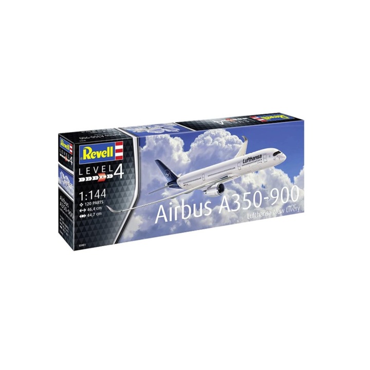 Revell A350-900 Lufthansa New Livery Repülőgép modell, 120 darab