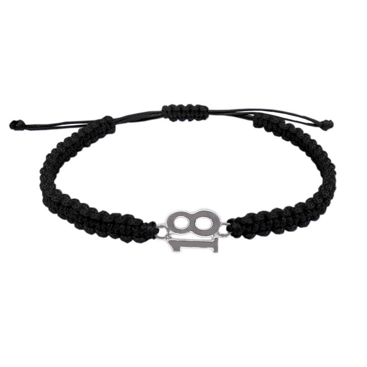 Kézzel fonott zsinór karkötő ezüst 18-as szám állítható 9356160 Dras