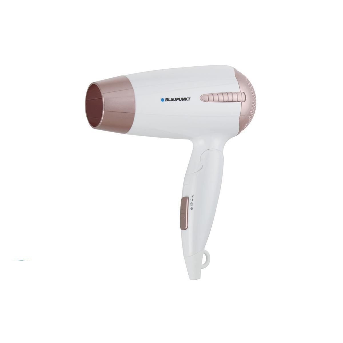 Uscator de par Blaupunkt cu Putere mare 1200 W, Control al temperaturii , 3 nivele de temperatura, Control flux aer, 2 Trepte de putere aer, Cool Shot,Maner pliabil,Alb/Roz