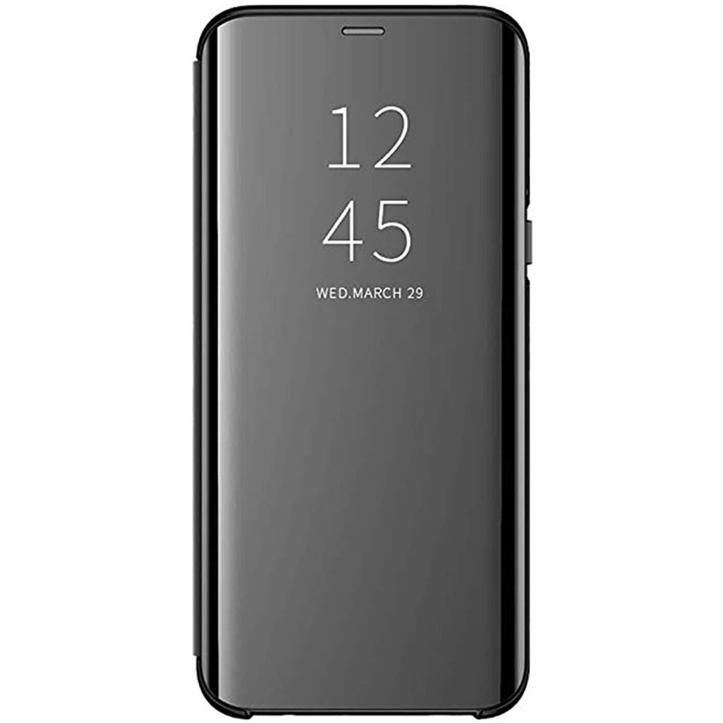 Husa Huawei Mate 30 Lite, Flip / Book / Carte, Clear View, Negru