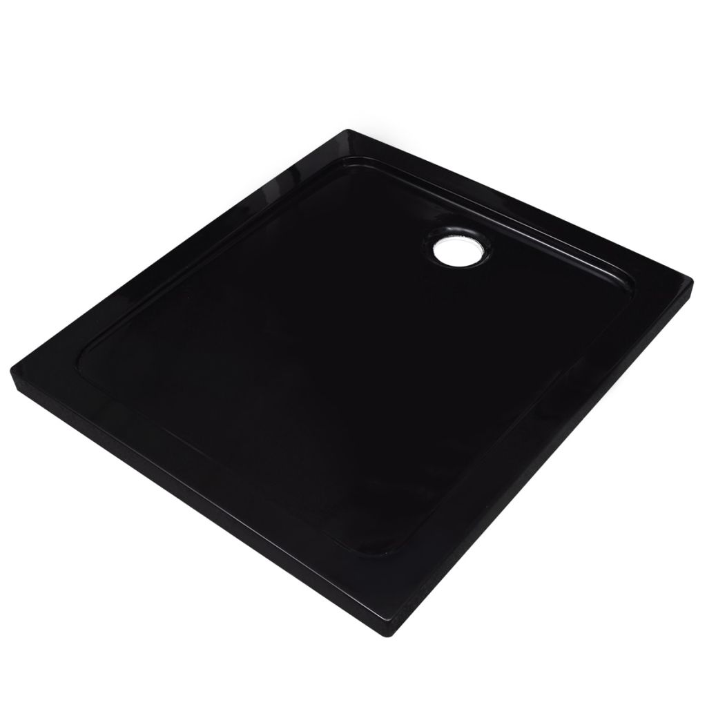 Cadita de dus din ABS cu sifon, vidaXL, 80 x 90 cm, Negru