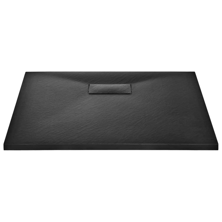 Cadita de dus vidaXL, negru, 90 x 80 cm, SMC, 9.76 kg