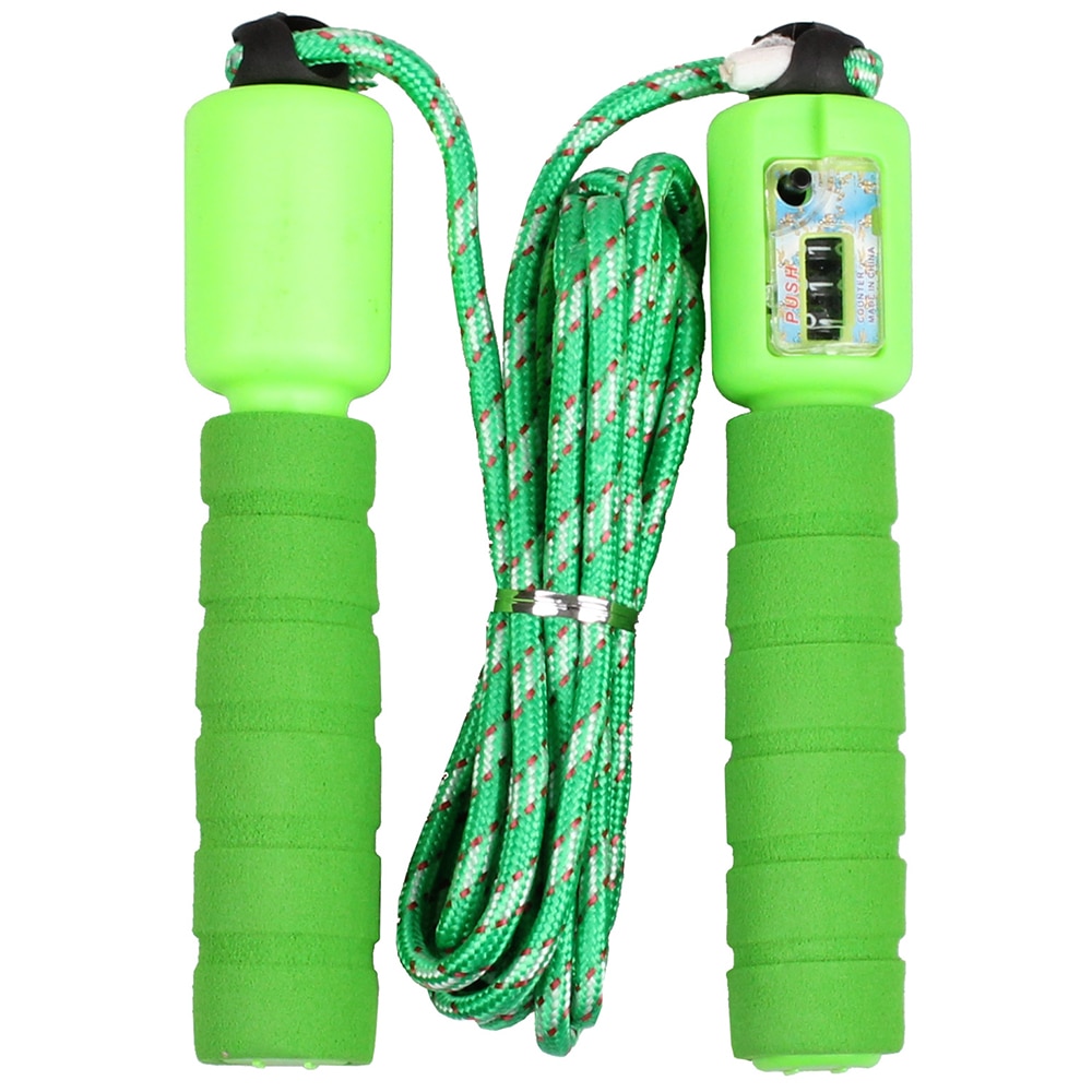 Coarda sarituri Merco JR 34 cu contor, lungime ajustabila, verde