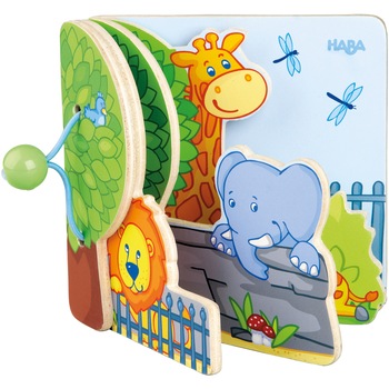 Carte bebelusi, din lemn, ZOO, 10 luni +, Haba Carte bebelusi, din lemn, ZOO, 10 luni +, Haba