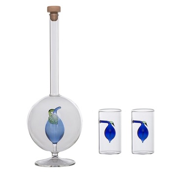 Set sticla sferica cu pruna si talpa si 2 paharute pruna Set sticla sferica cu pruna si talpa si 2 paharute pruna