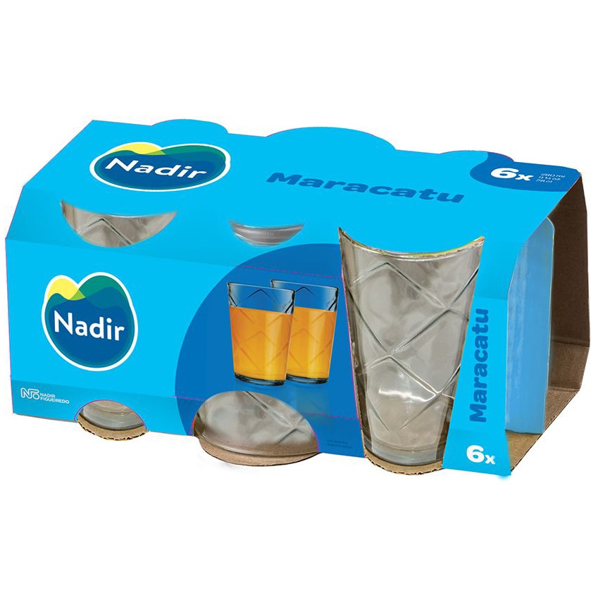 Set 6 pahare apa Maracatu, 280 ml