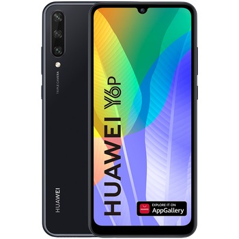 Telefon mobil Huawei Y6P, Dual SIM, 64GB, 4G, Midnight Black Telefon mobil Huawei Y6P, Dual SIM, 64GB, 4G, Midnight Black