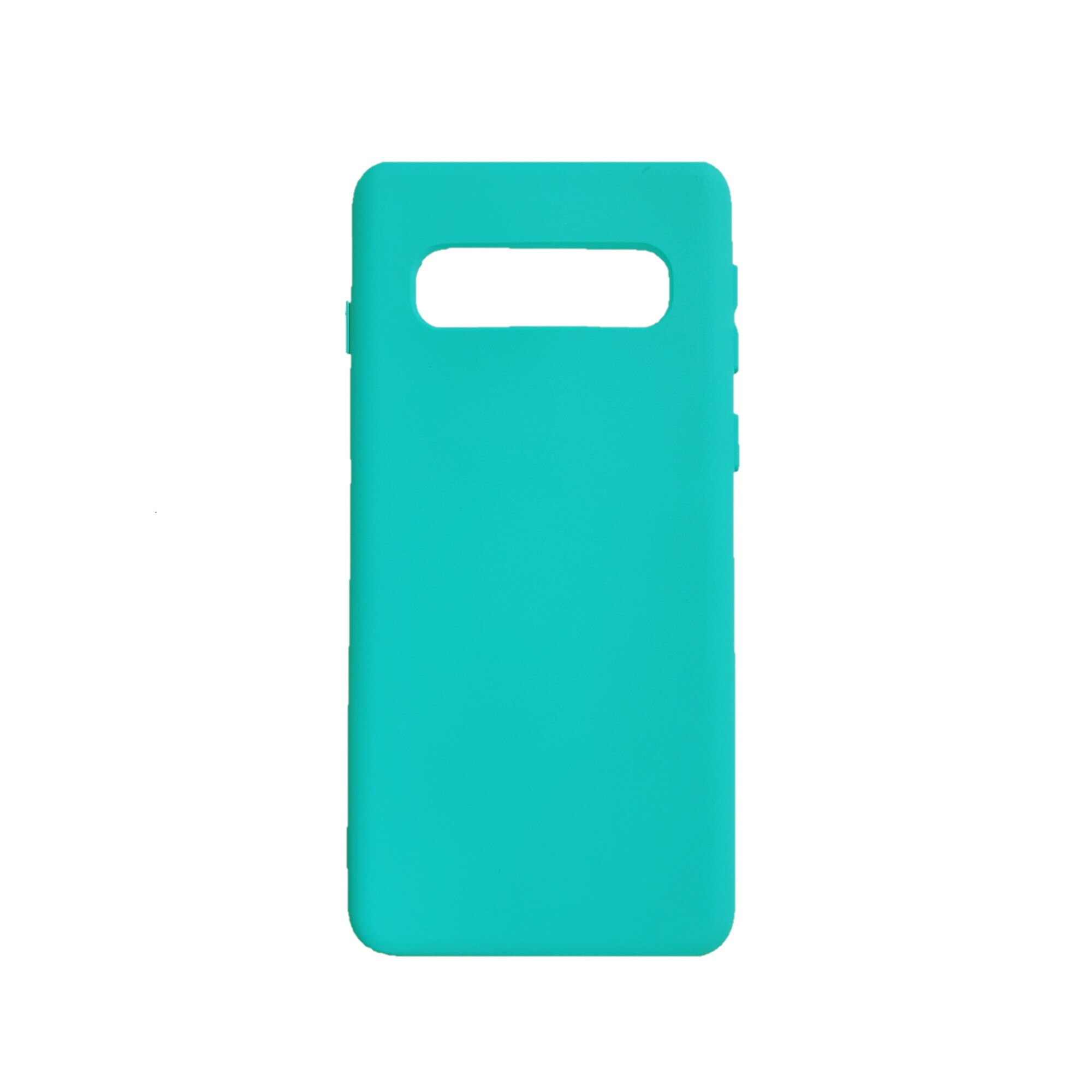 Husa silicon soft-touch compatibila cu Samsung Galaxy S10 Plus, Turquoise Mint