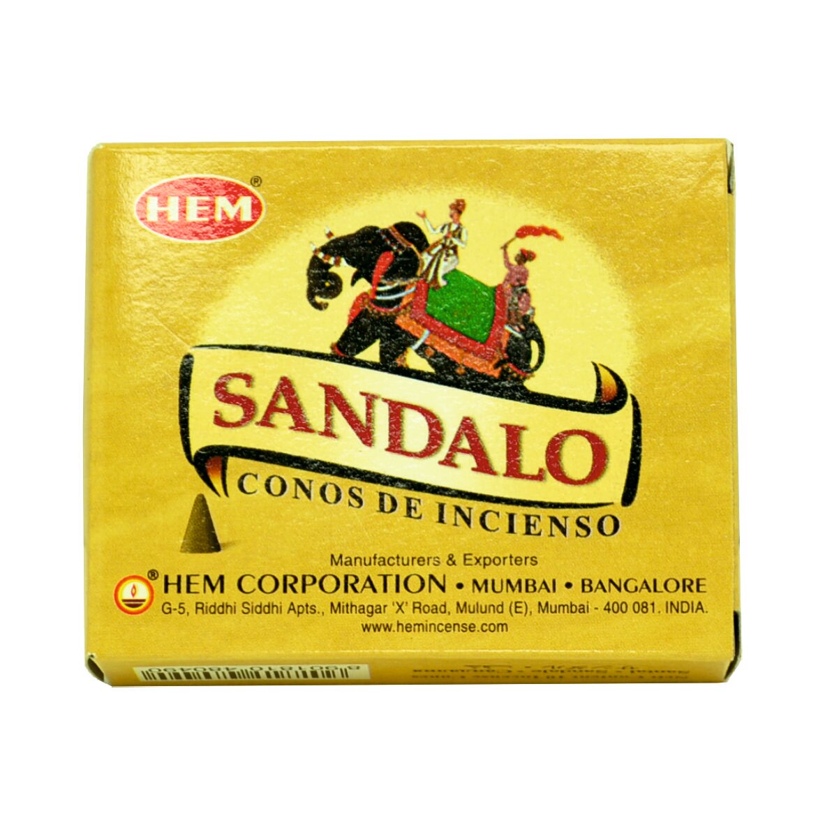 Conuri parfumate HEM, Santal 10 buc