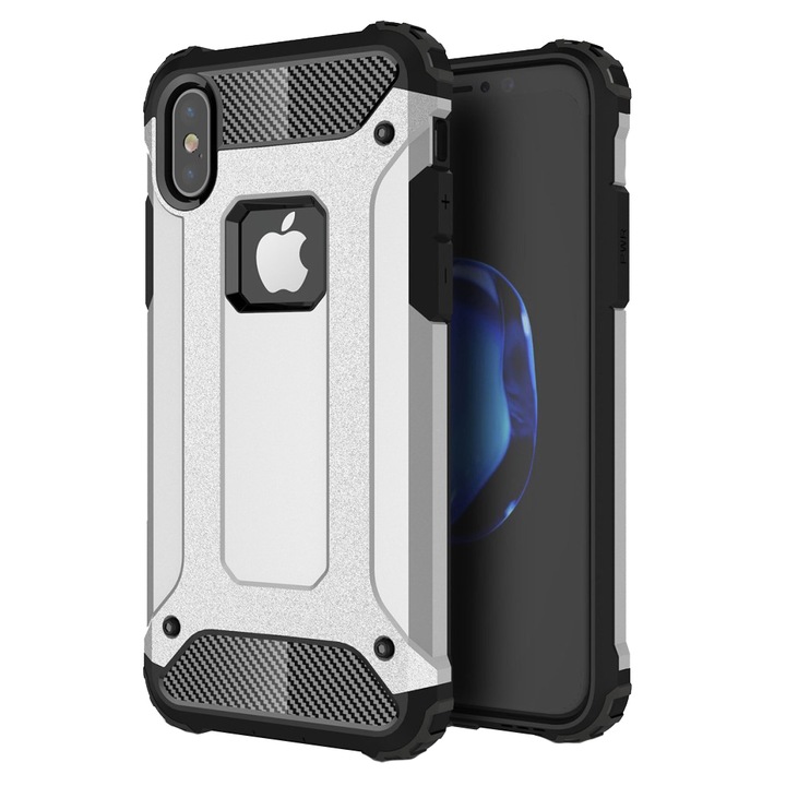 Husa Iphone Xs armura strong Silver