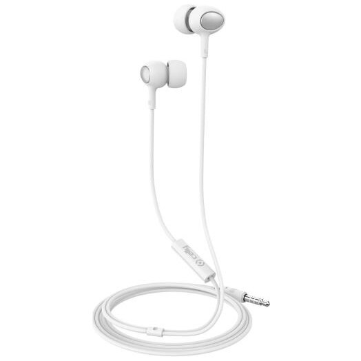 Casti audio Celly, In-ear, Jack 3.5mm, Alb