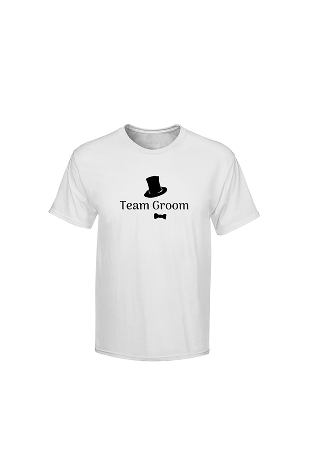 Tricou personalizat, Team Groom, pentru barbati, Alb, Alb
