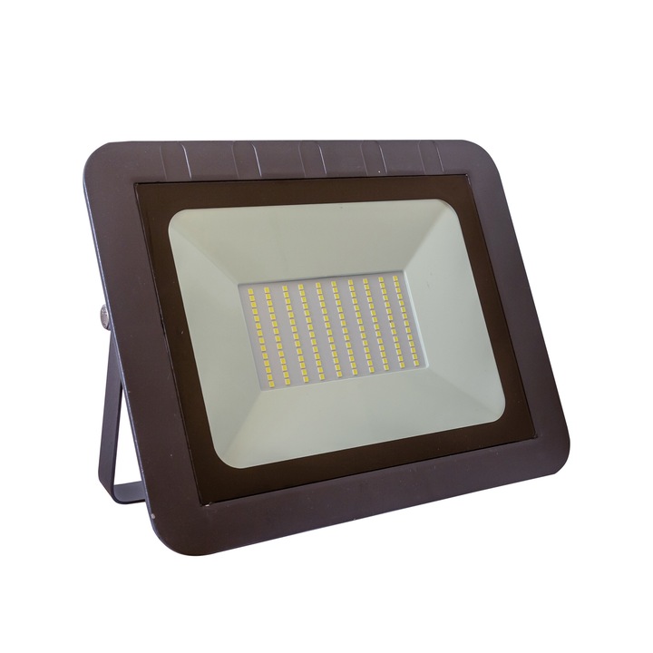 Proiector led 100W (750W) IP65 slim body, negru, multiled, lumina rece